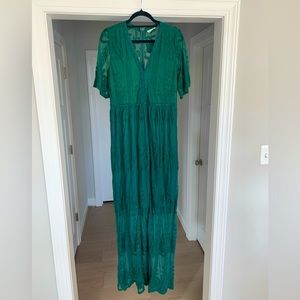 Green lace dress